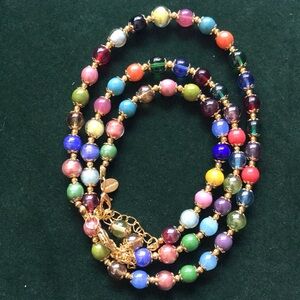 Murano Prisma Spectrum Necklace Bracelet Set